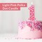 Girl Polka Dot No. 1 Birthday Party Wax Candle For Cake Decorations, 3.25” Tall, Pink & White